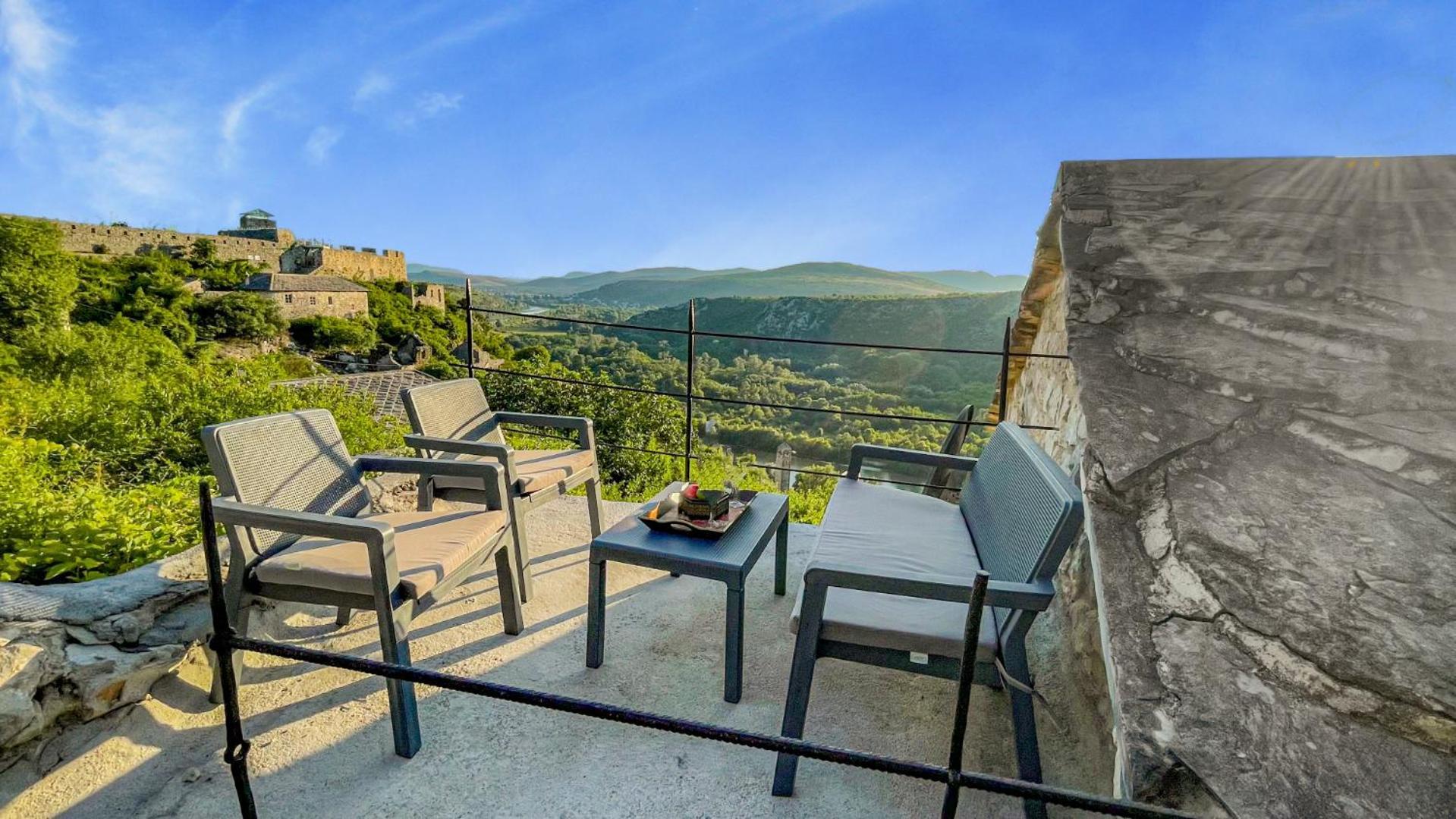 Villa Historic Pocitelj With Pool And Incredible Views On The River And Landmarks Eksteriør billede