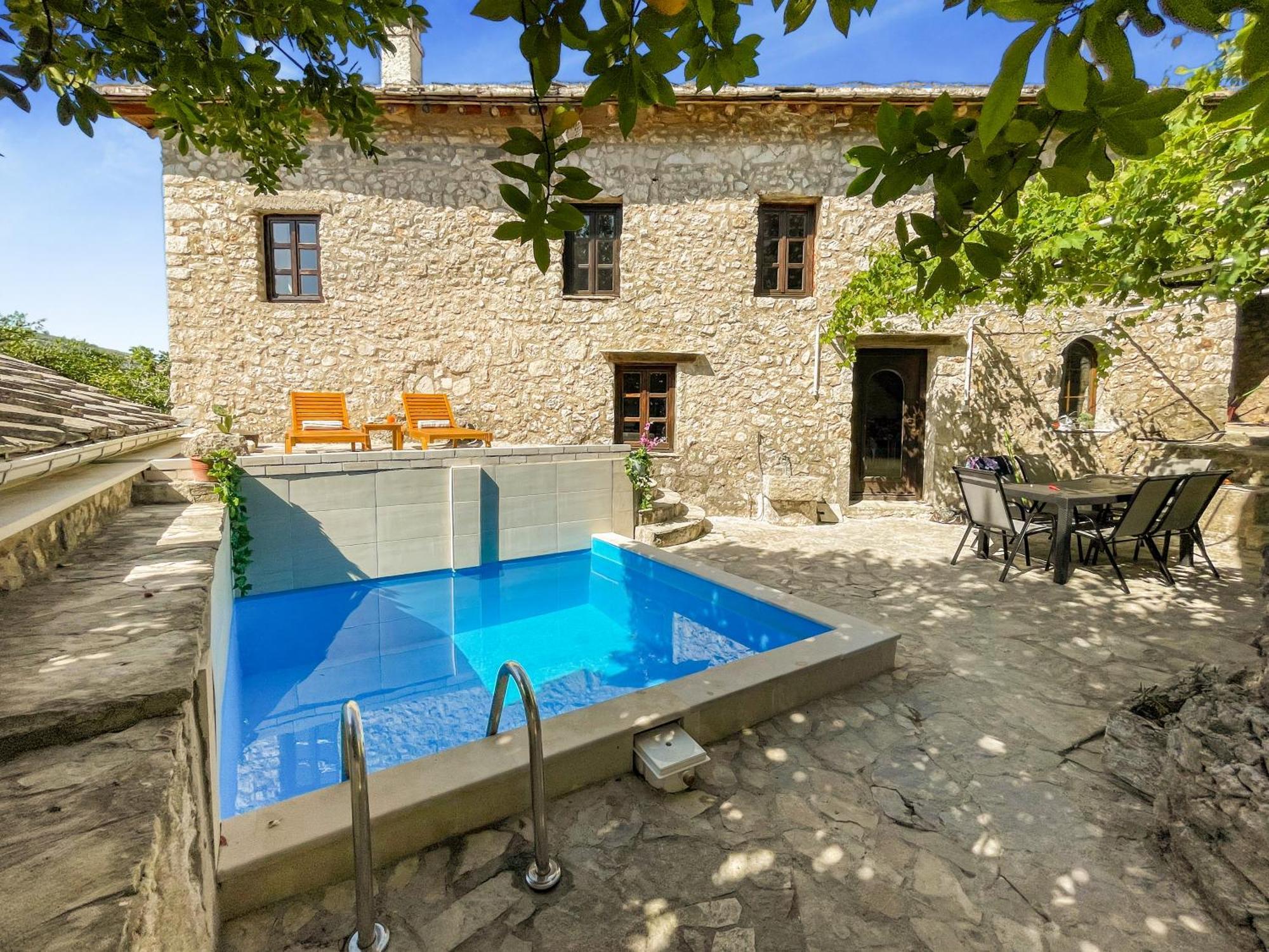 Villa Historic Pocitelj With Pool And Incredible Views On The River And Landmarks Eksteriør billede